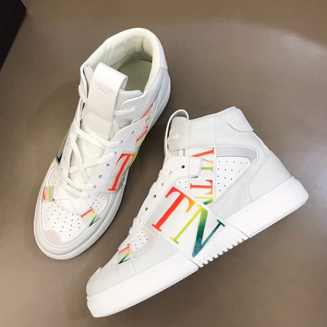 High Top Colored Logo Sneakers