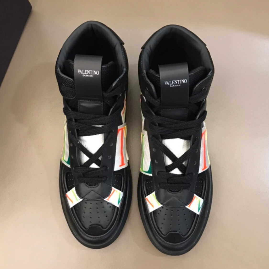 High Top Colored Logo Sneakers 