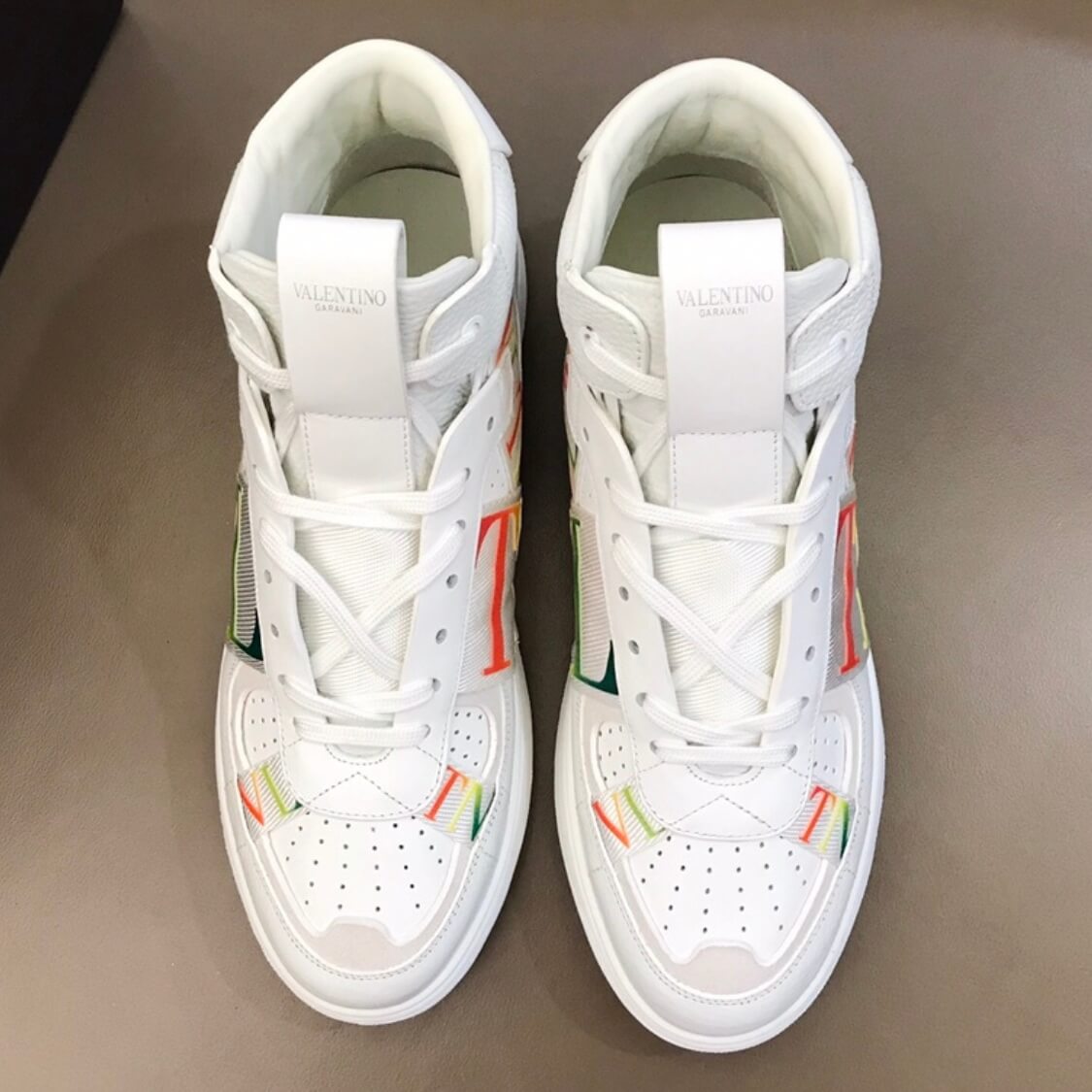 High Top Colored Logo Sneakers