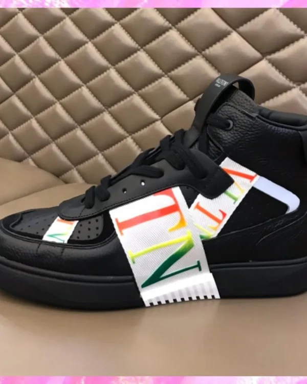 High Top Colored Logo Sneakers