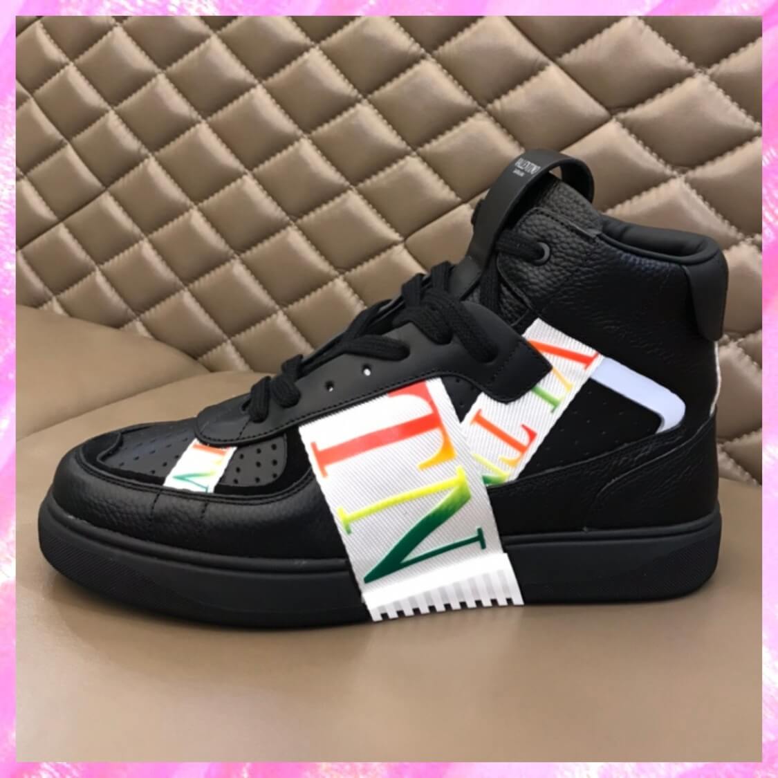 High Top Colored Logo Sneakers 