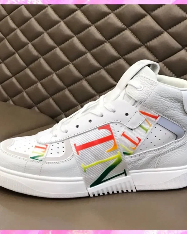 High Top Colored Logo Sneakers