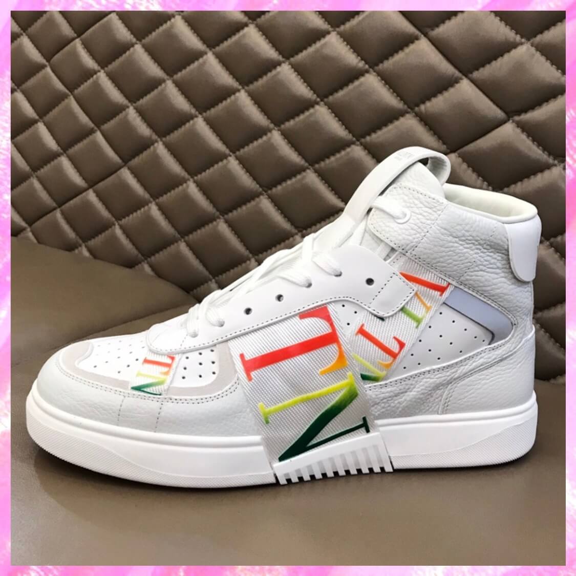 High Top Colored Logo Sneakers