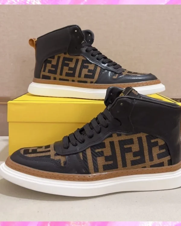High Top Flat Sole Sneakers