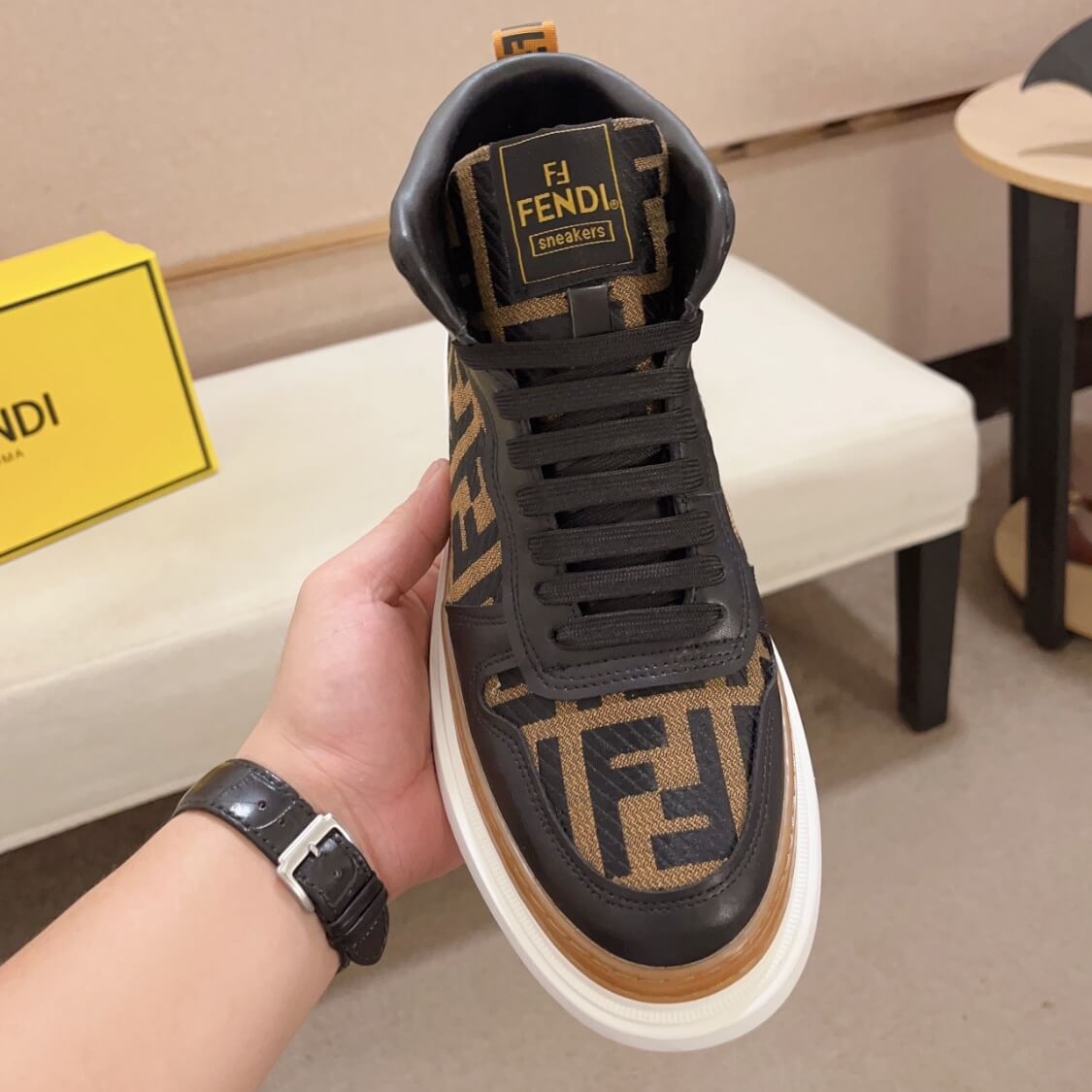 High Top Flat Sole Sneakers