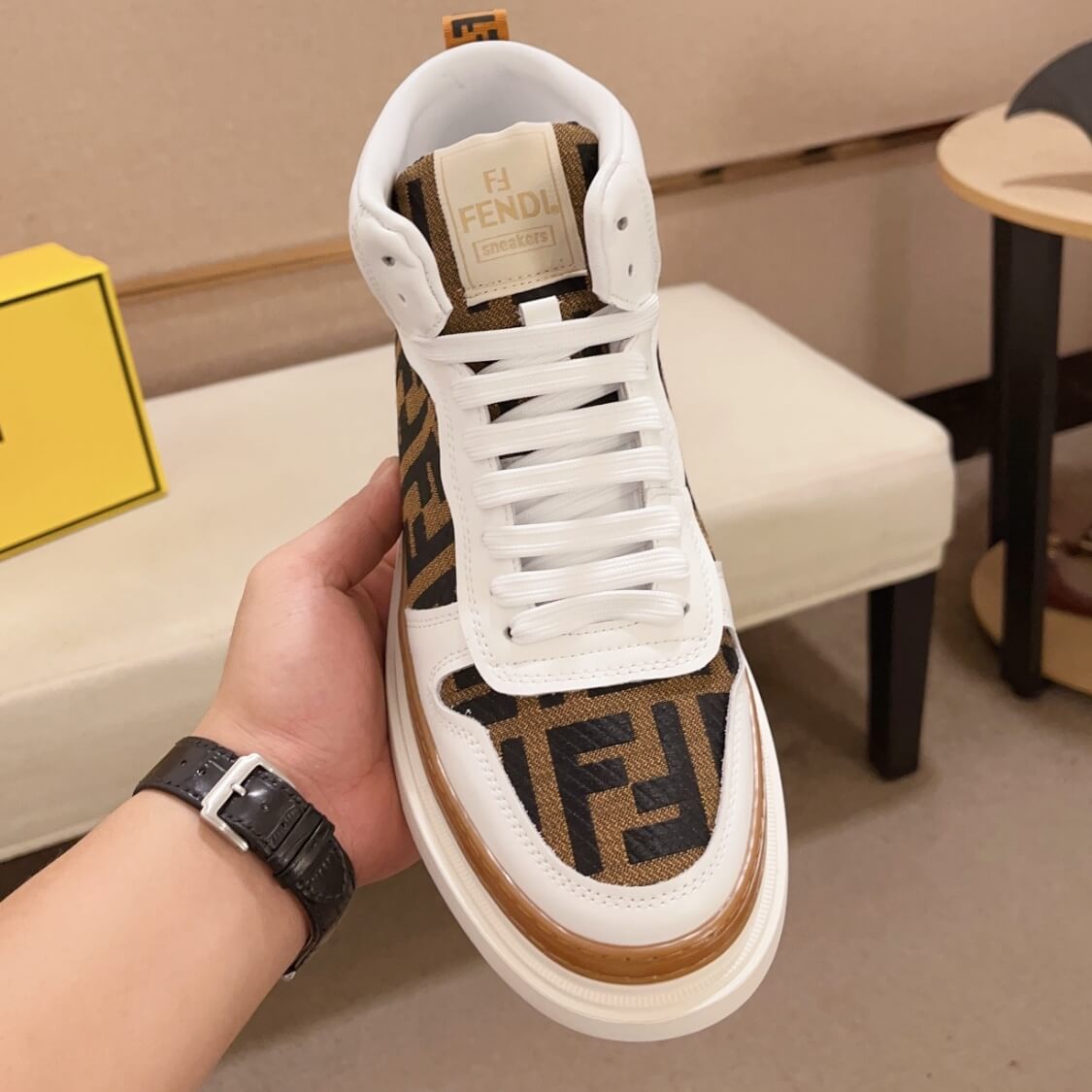 High Top Flat Sole Sneakers 