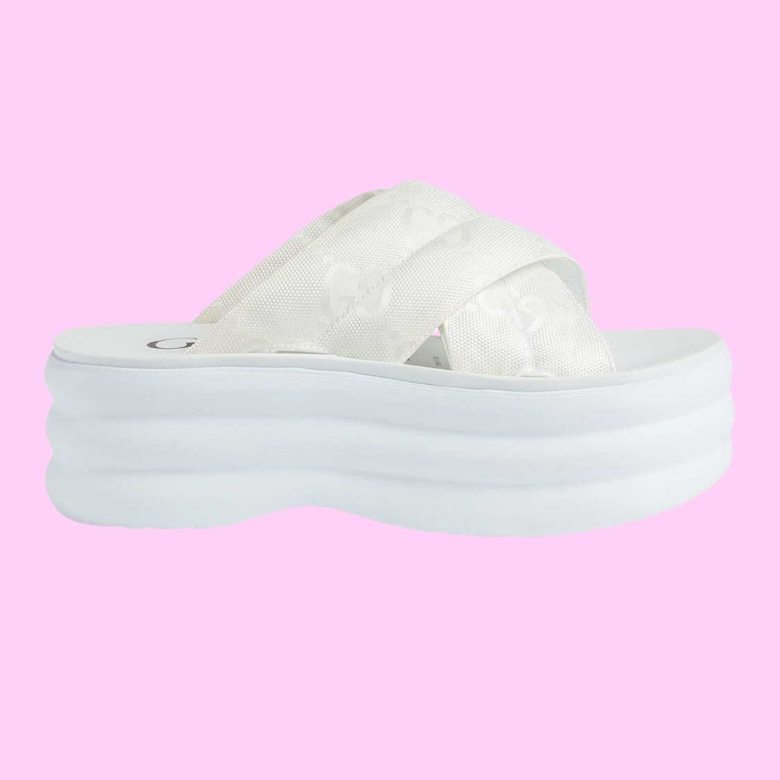 Monogram Jacquard Platform Slides