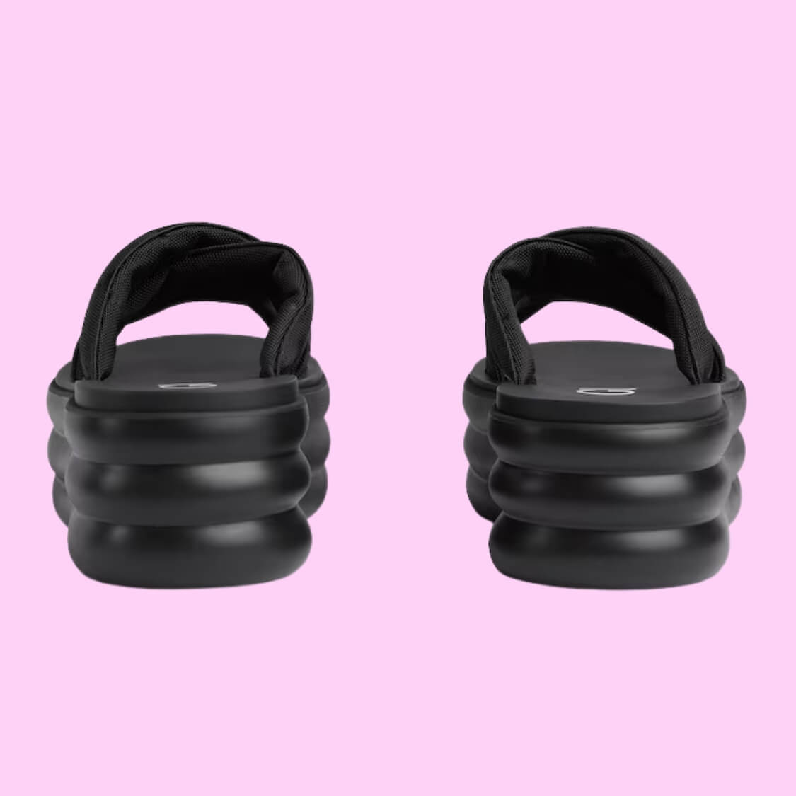 Monogram Jacquard Platform Slides 