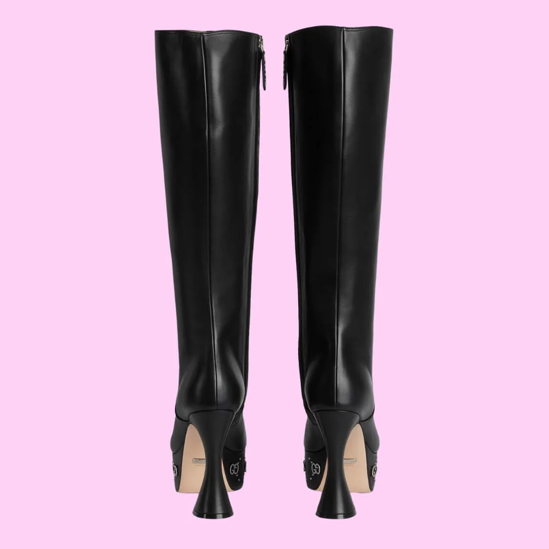 Knee High Platform Boot With GG Studs