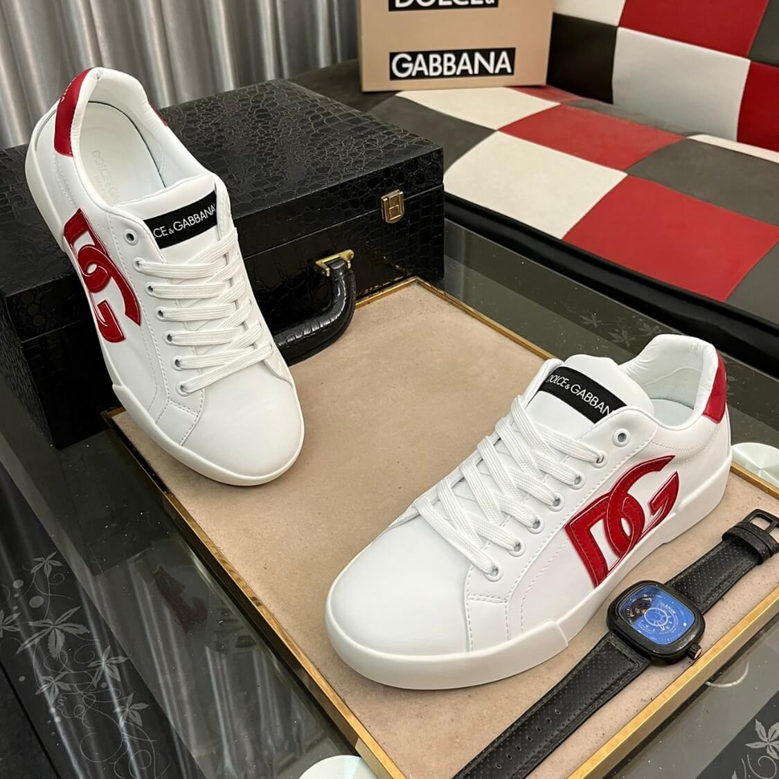 Leather Monogram Skater Sneakers 