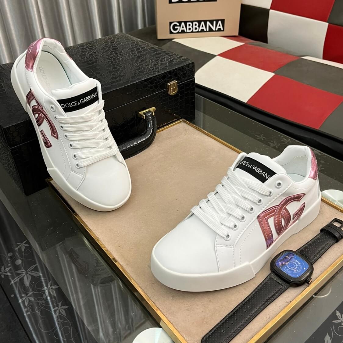 Leather Monogram Skater Sneakers