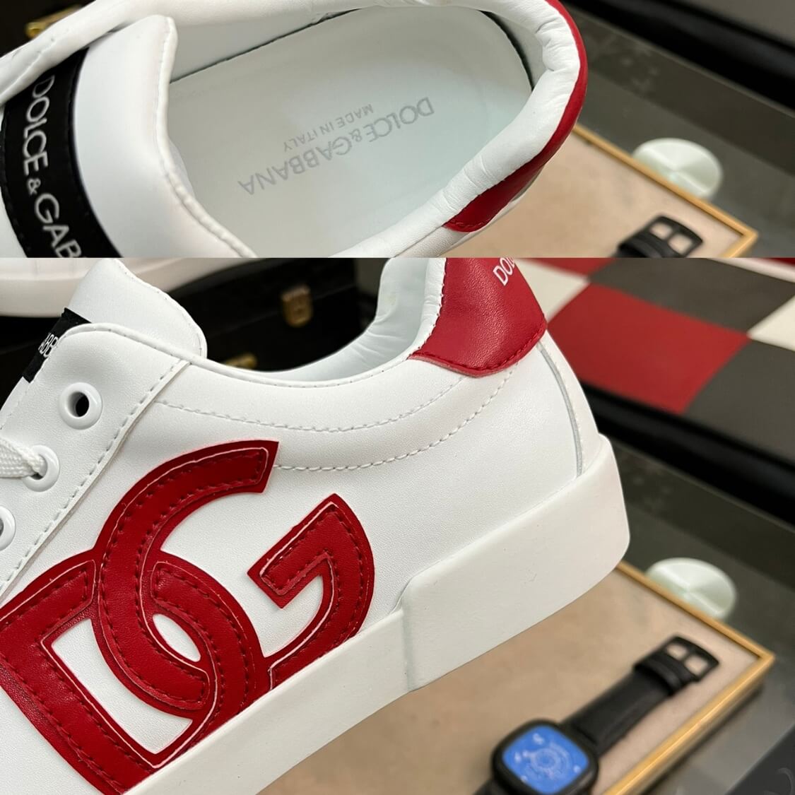 Leather Monogram Skater Sneakers 