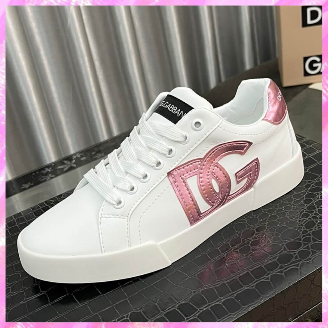 Leather Monogram Skater Sneakers
