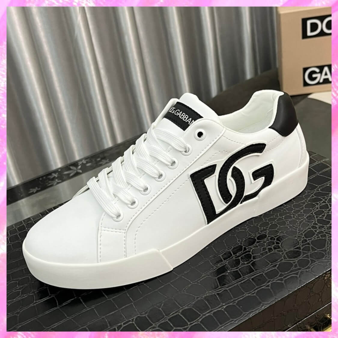 Leather Monogram Skater Sneakers
