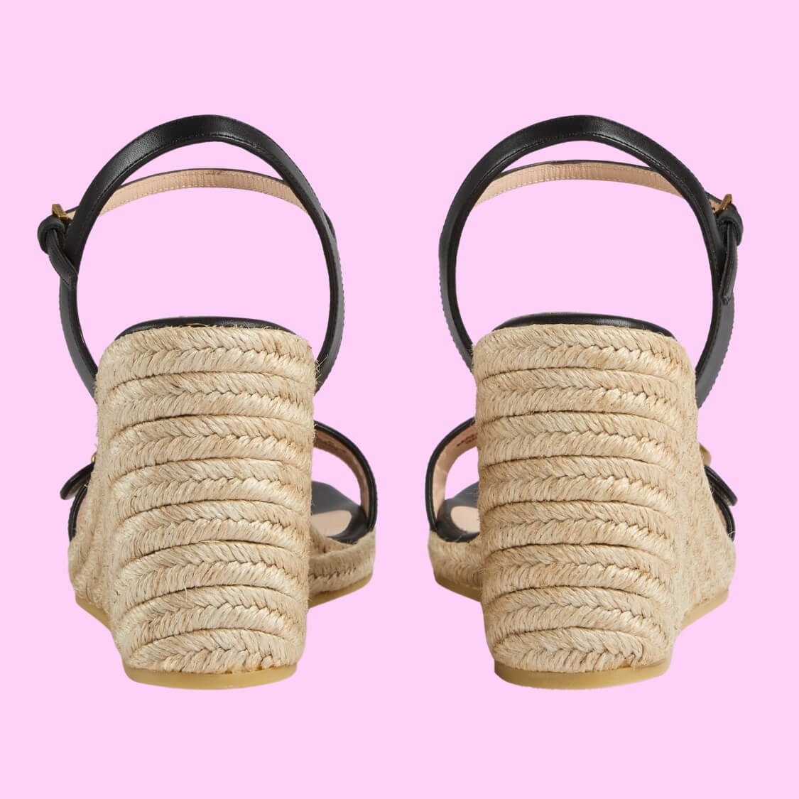 Leather Platform Espadrille Sandals
