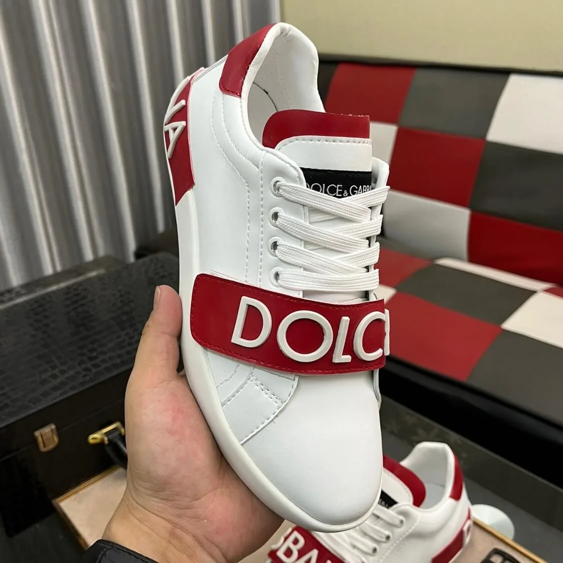 Logo Strap Monogram Sneakers