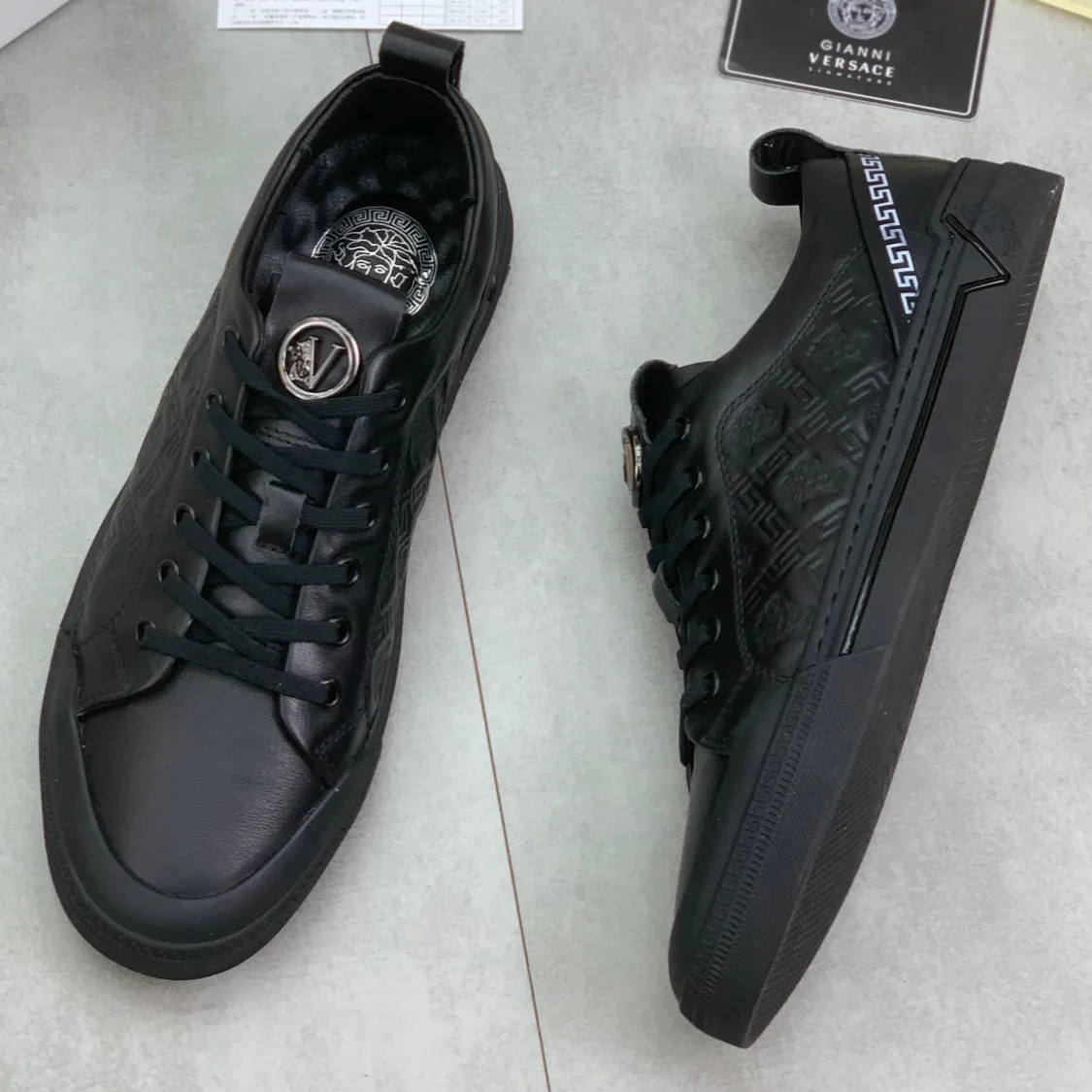 Low Top Leather Skater Sneakers