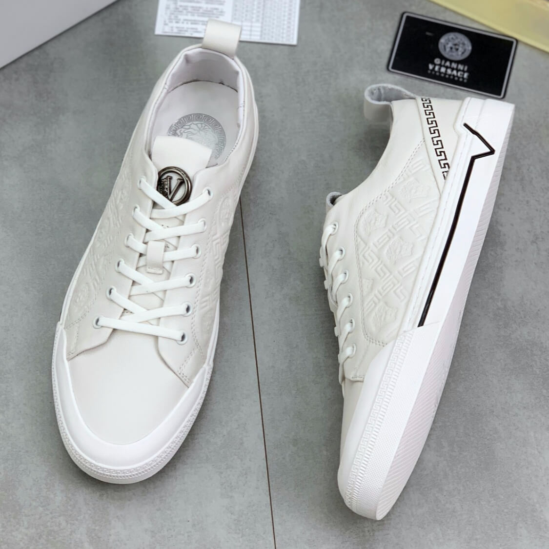 Low Top Leather Skater Sneakers 