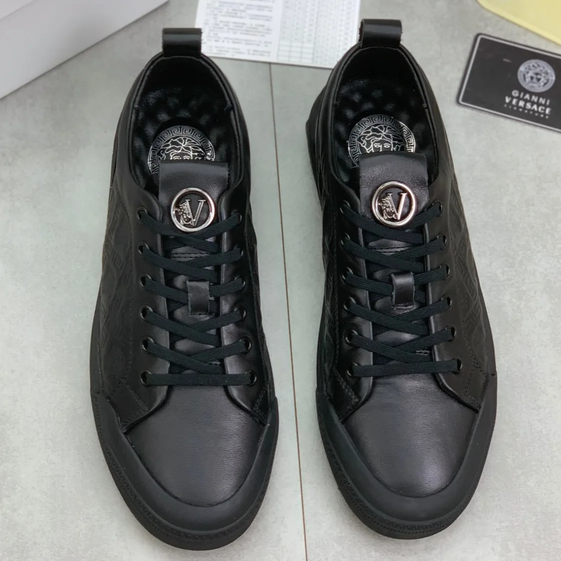 Low Top Leather Skater Sneakers