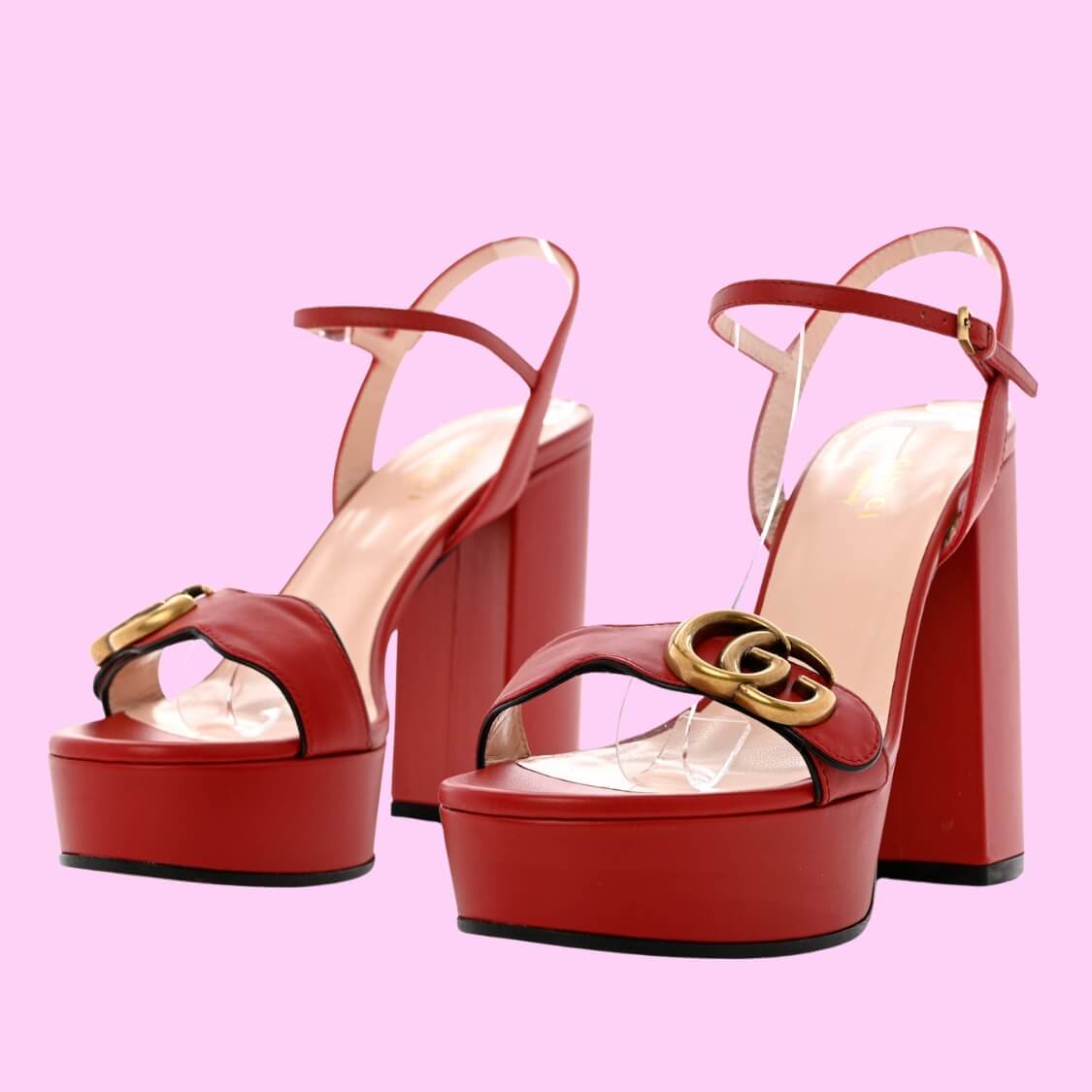 Marmont Leather Platform Sandals 