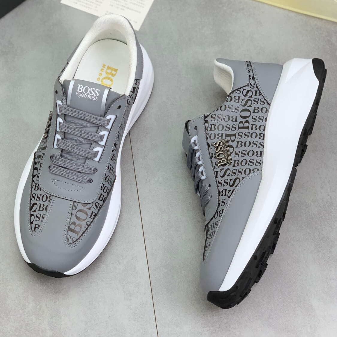 Metal Logo Monogram Trainers