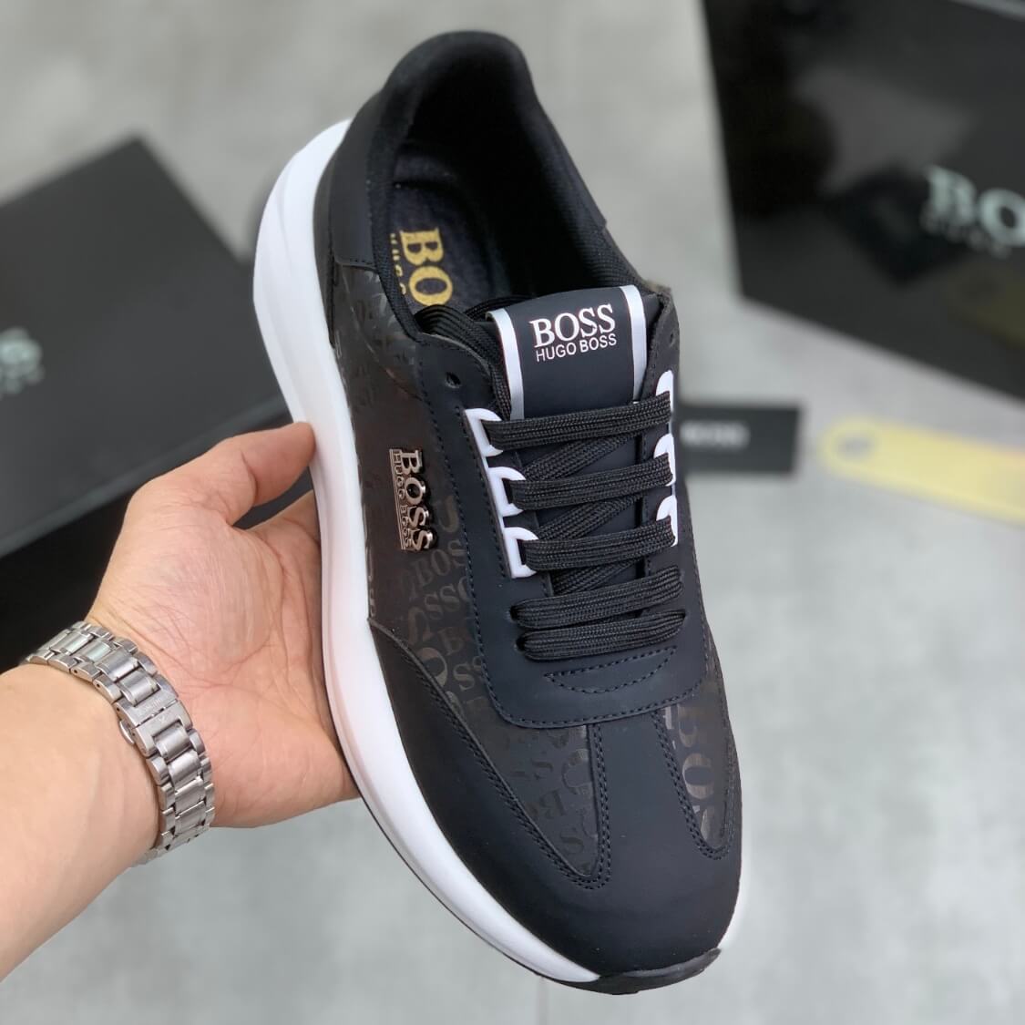 Metal Logo Monogram Trainers 