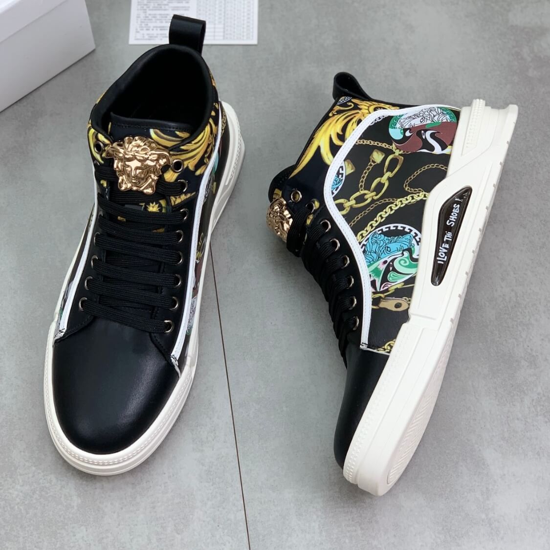 Mid Top Baroque Chain Sneakers 