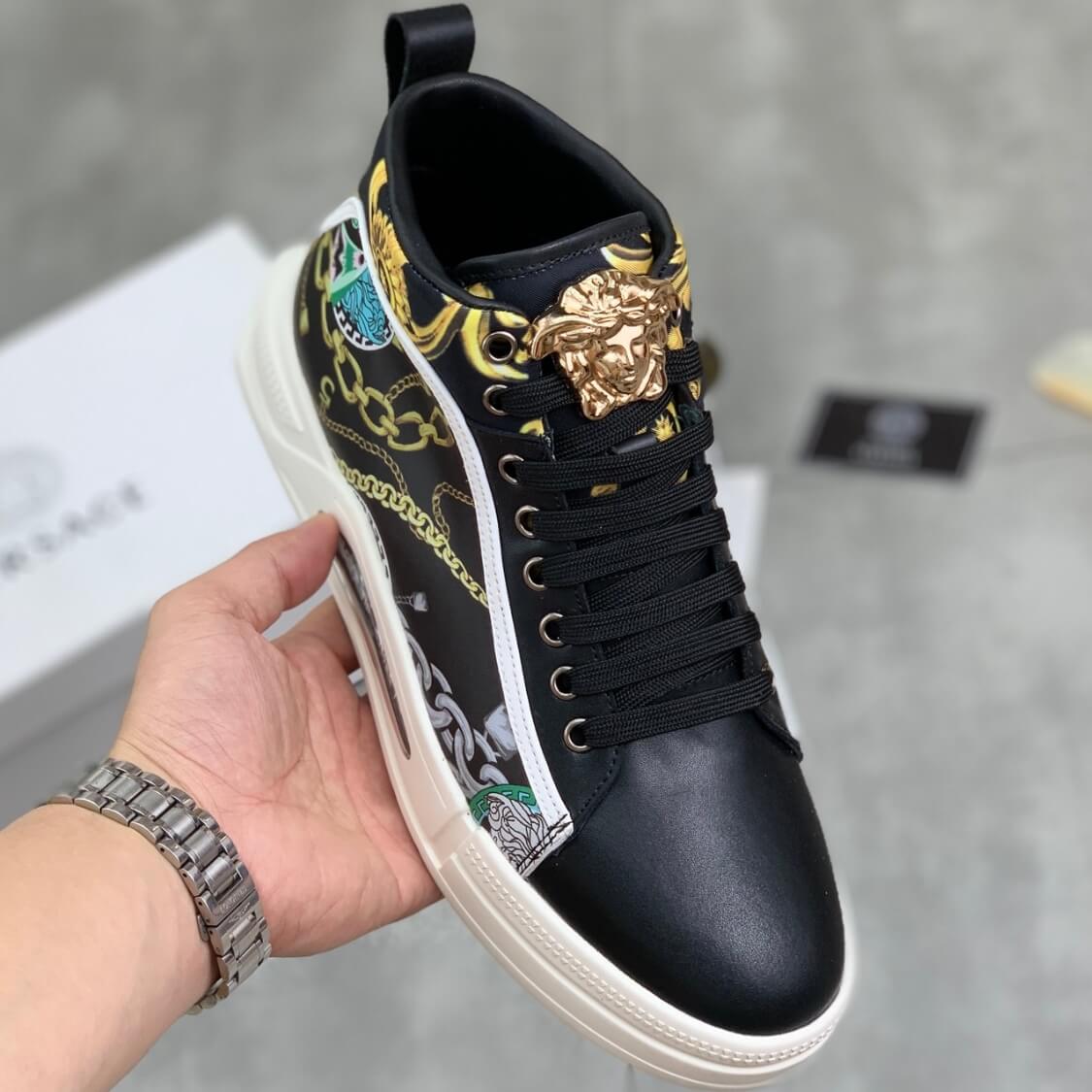 Mid Top Baroque Chain Sneakers 