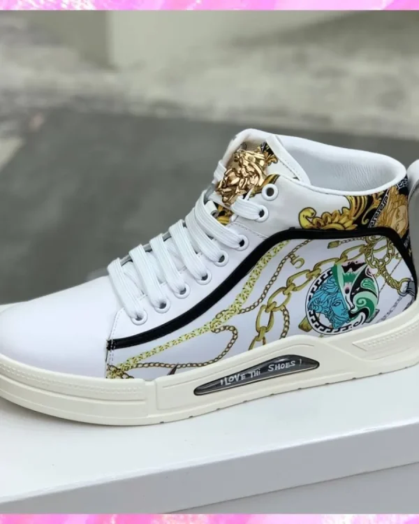 Mid Top Baroque Chain Sneakers