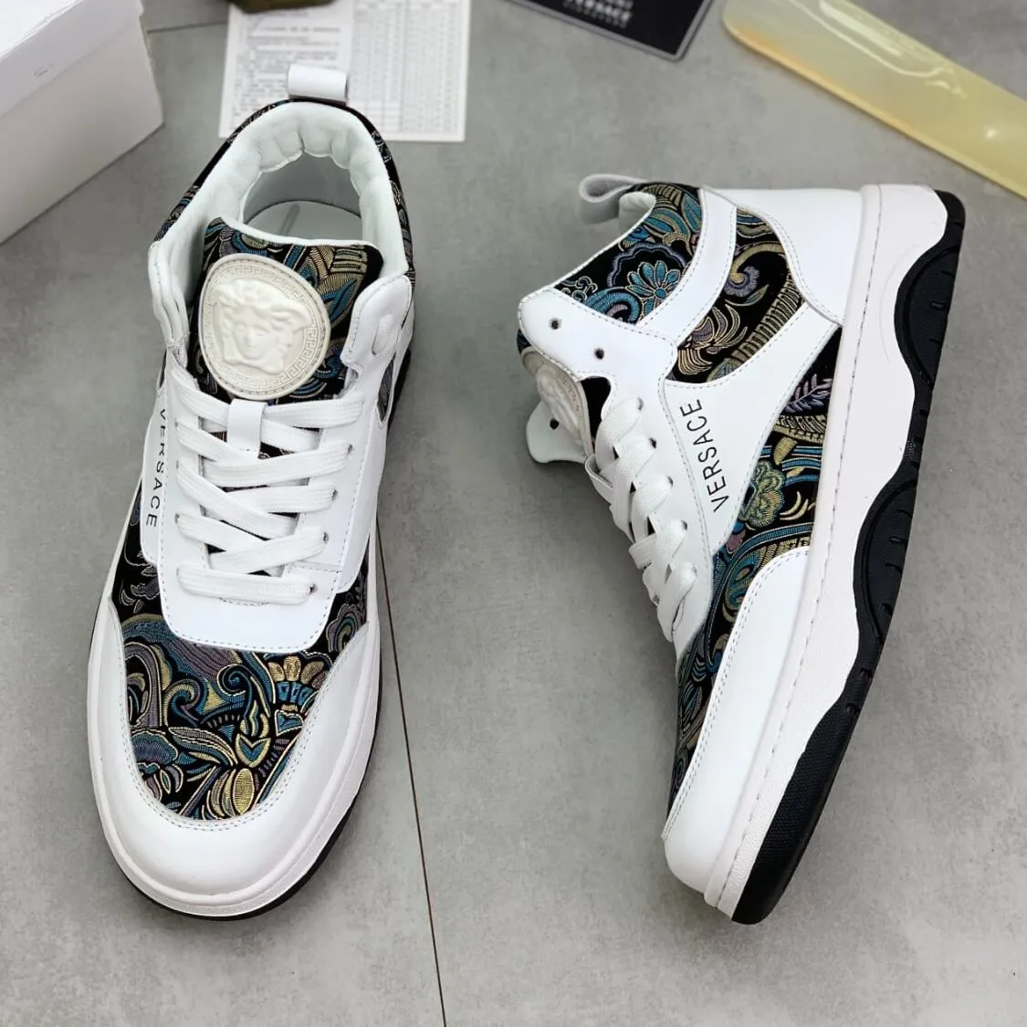 Mid Top Baroque Couture Sneakers