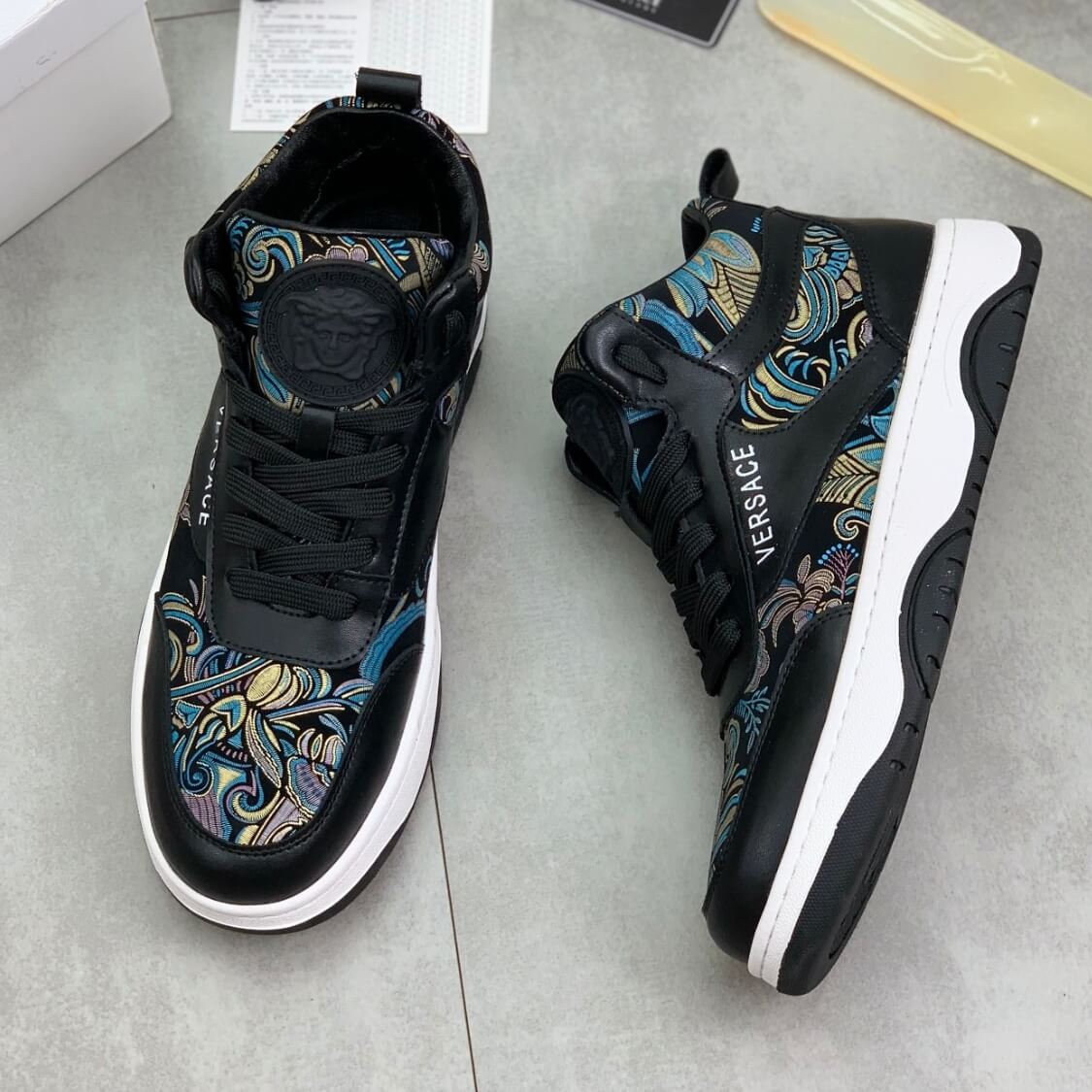 Mid Top Baroque Couture Sneakers