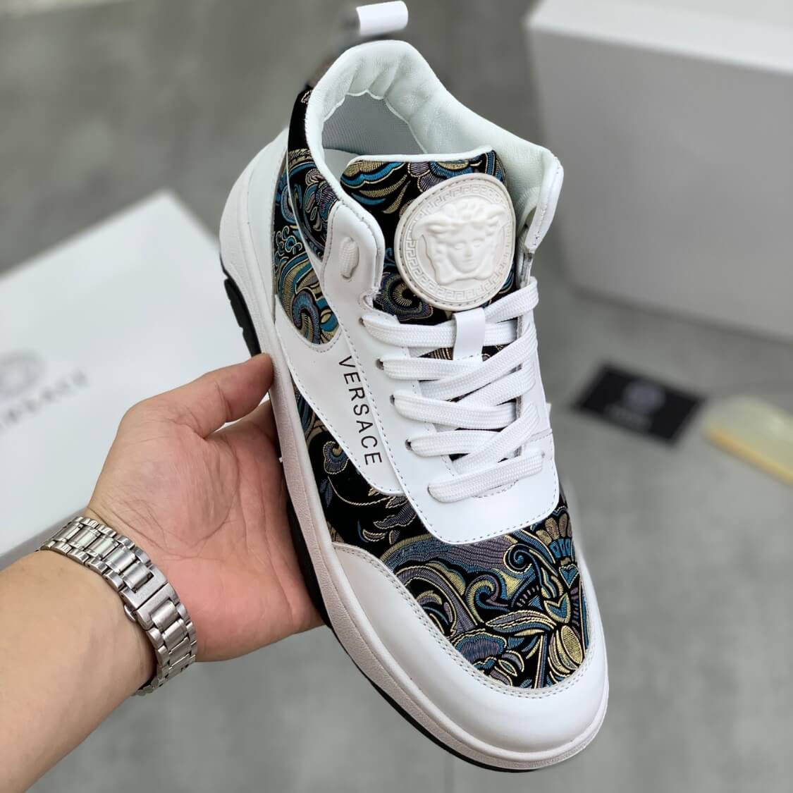Mid Top Baroque Couture Sneakers