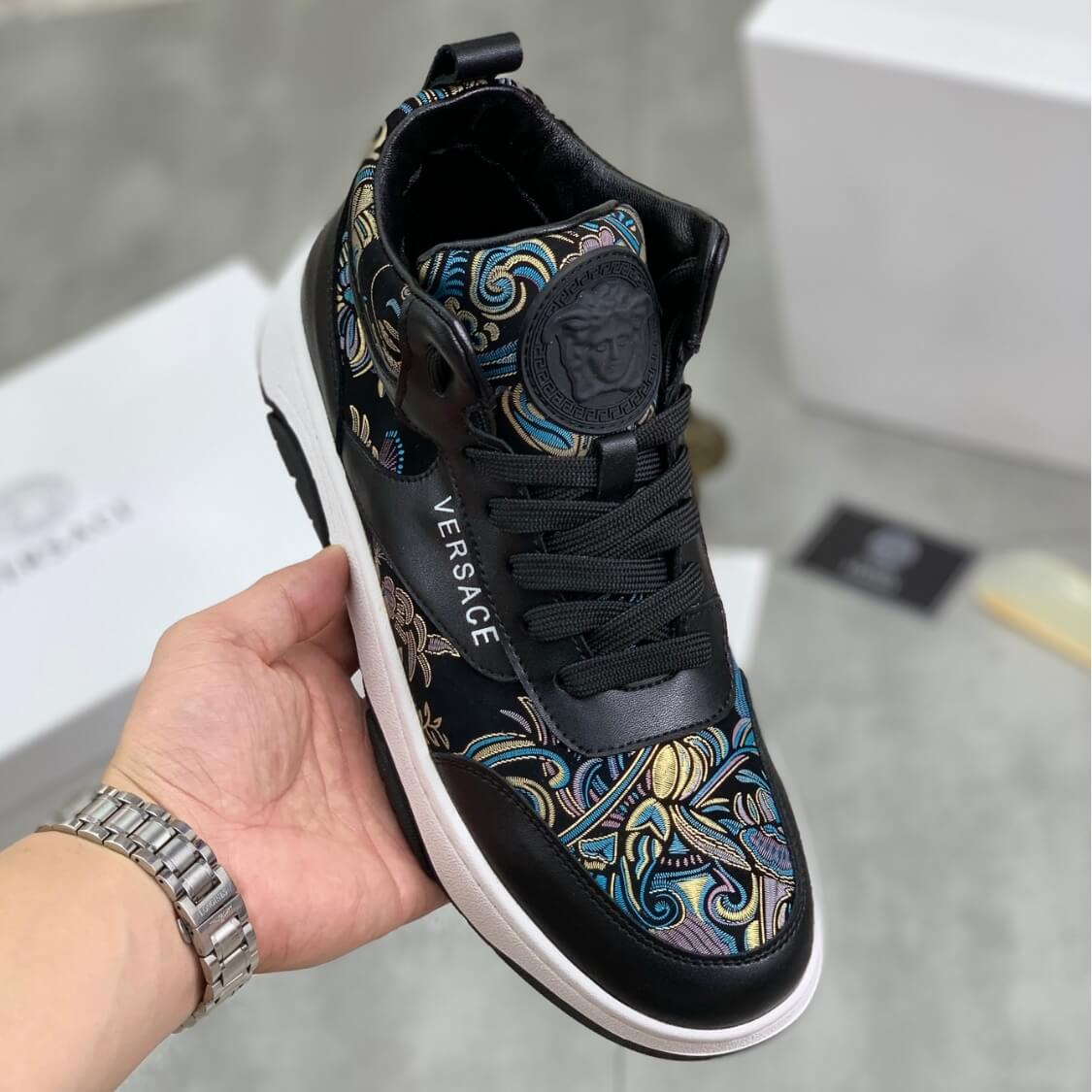 Mid Top Baroque Couture Sneakers