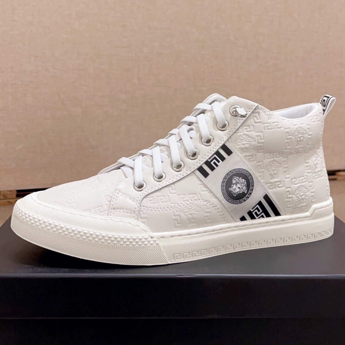 Mid Top Leather Skater Sneakers