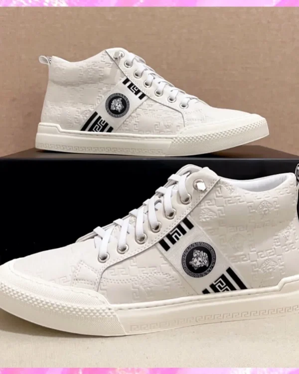 Mid Top Leather Skater Sneakers