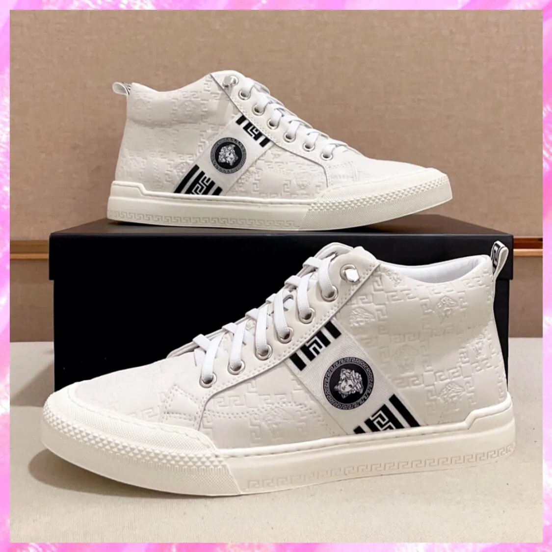 Mid Top Leather Skater Sneakers