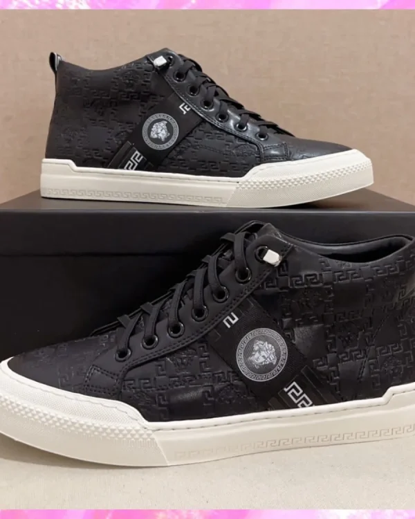 Mid Top Leather Skater Sneakers