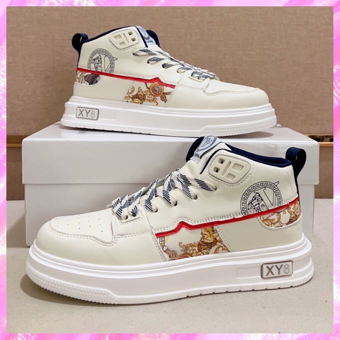 Mid Top Monogram Baroque Sneakers 