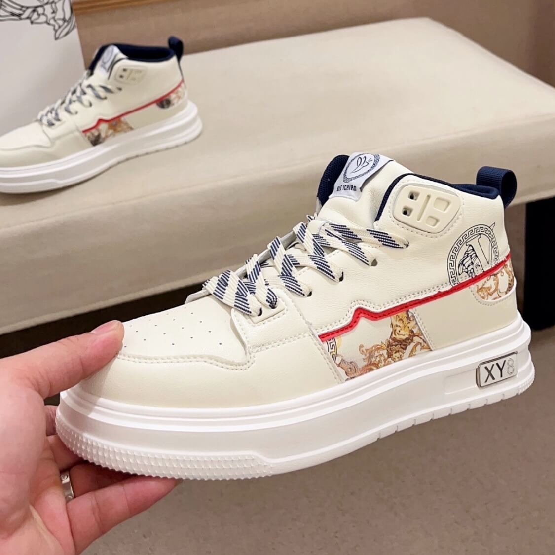Mid Top Monogram Baroque Sneakers 