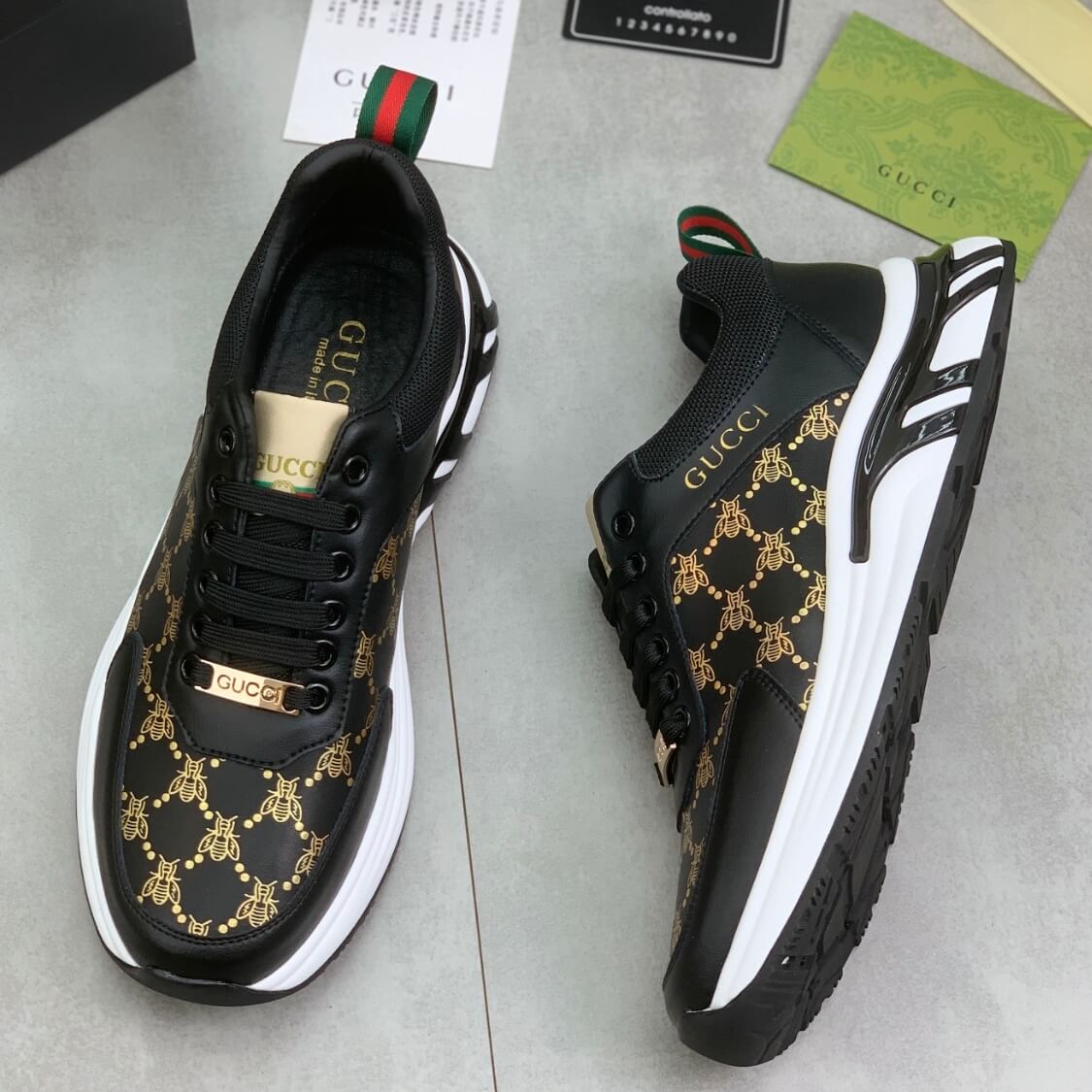 Monogram Bee Web Trainers 