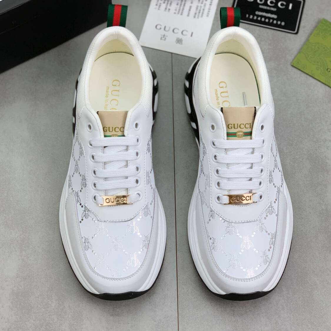 Monogram Bee Web Trainers 