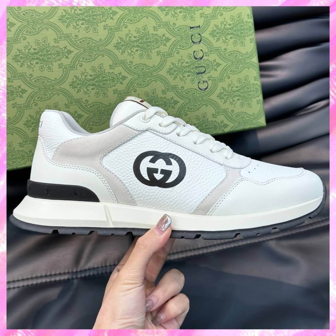 Monogram Courtside Leather Joggers