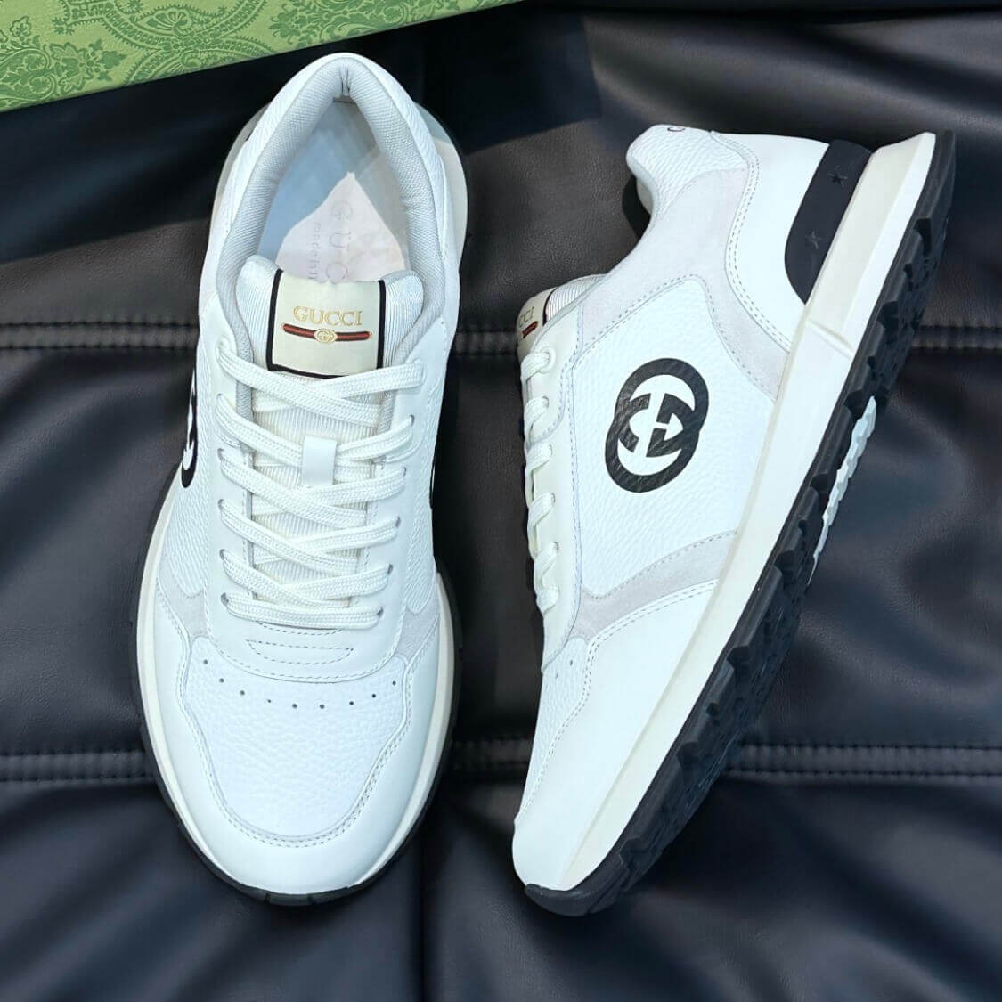 Monogram Courtside Leather Joggers