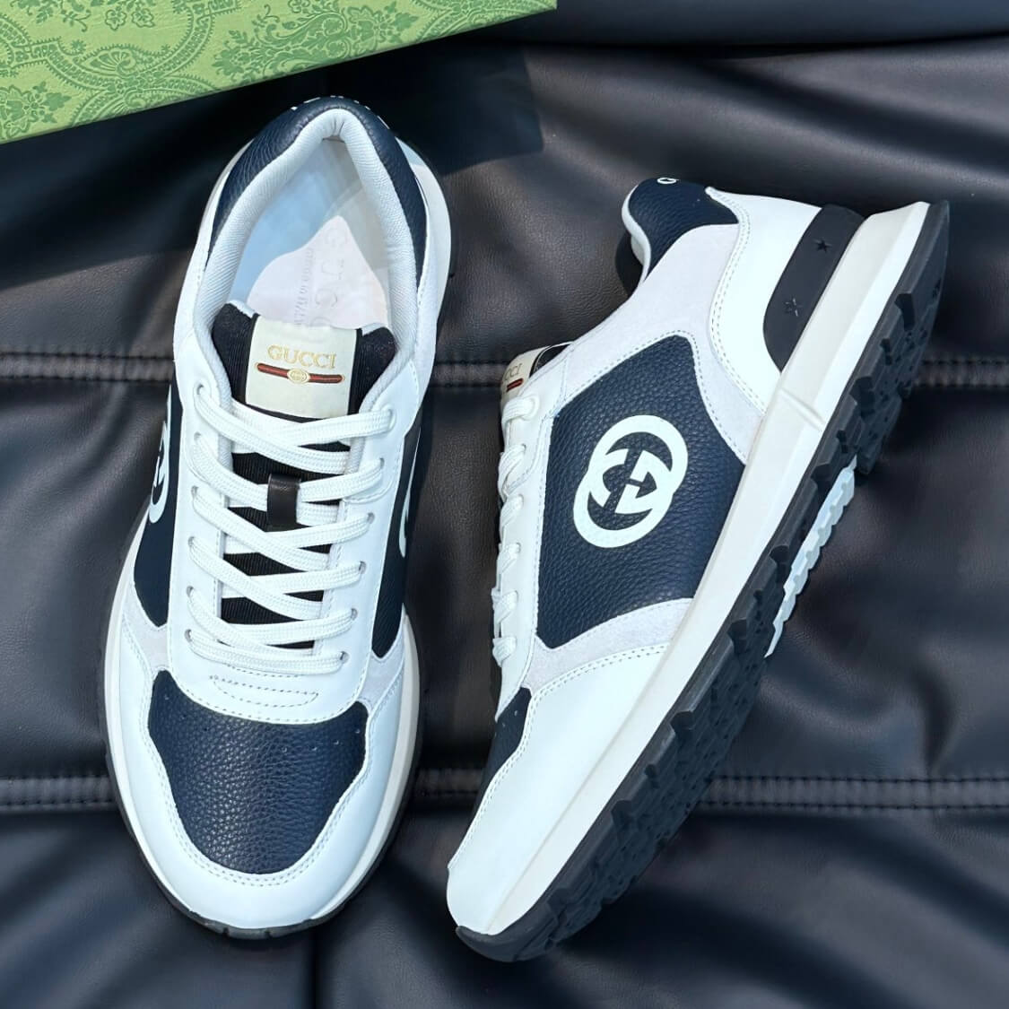 Monogram Courtside Leather Joggers
