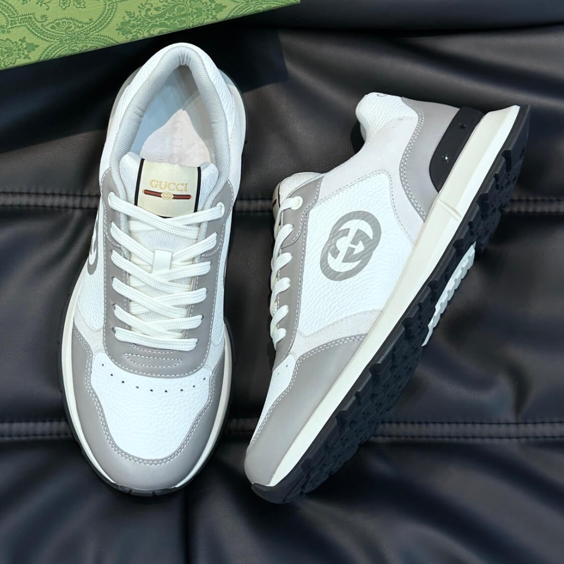 Monogram Courtside Leather Joggers 