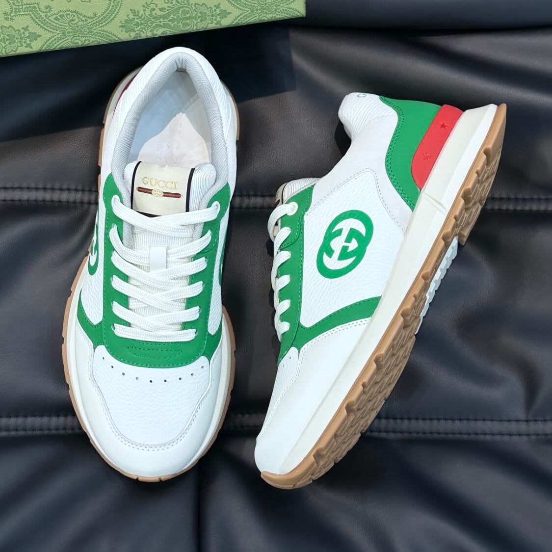 Monogram Courtside Leather Joggers