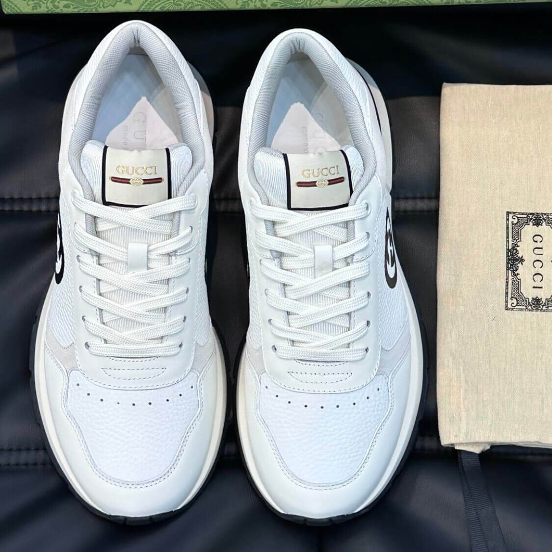 Monogram Courtside Leather Joggers