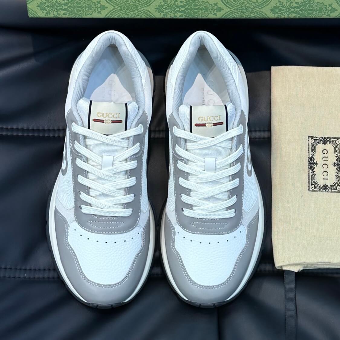 Monogram Courtside Leather Joggers 