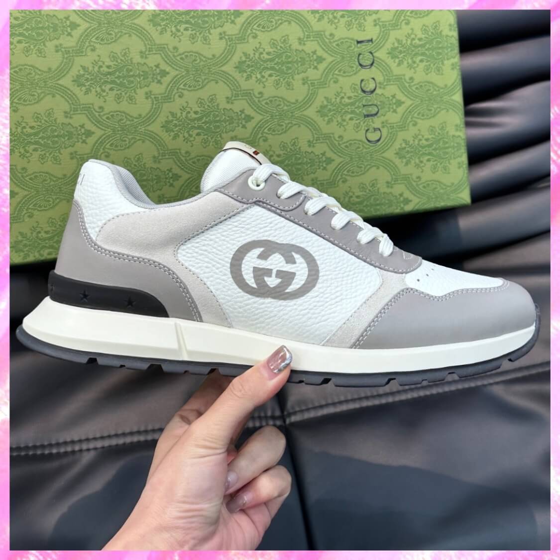 Monogram Courtside Leather Joggers 
