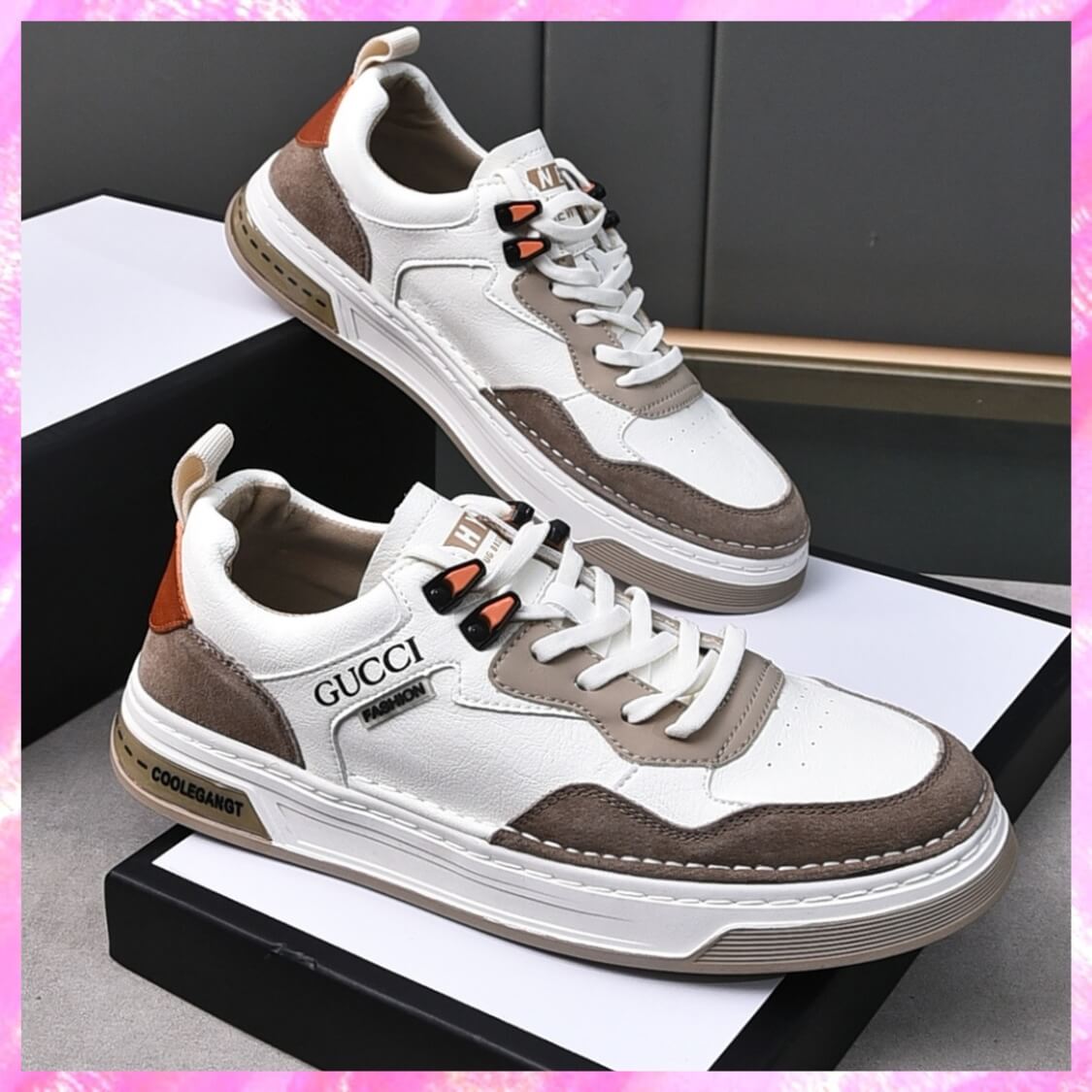 Monogram Courtside Leather Sneakers 